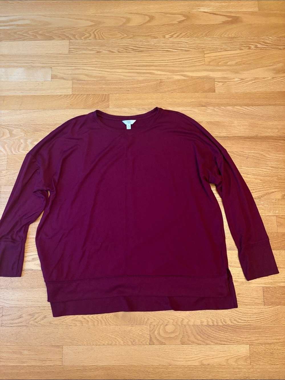 Time and Tru Men's Maroon Crewneck Sweater